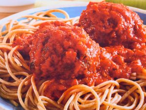 Spaghetti and meatballs