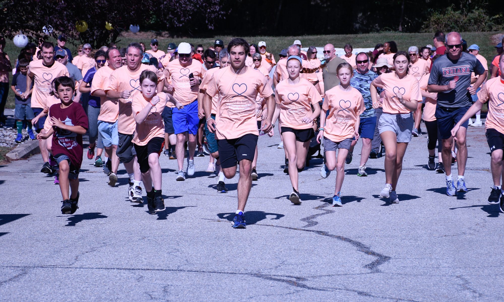 Runners at the start of the Lutheran Community Services Walk-Run Fundraiser
