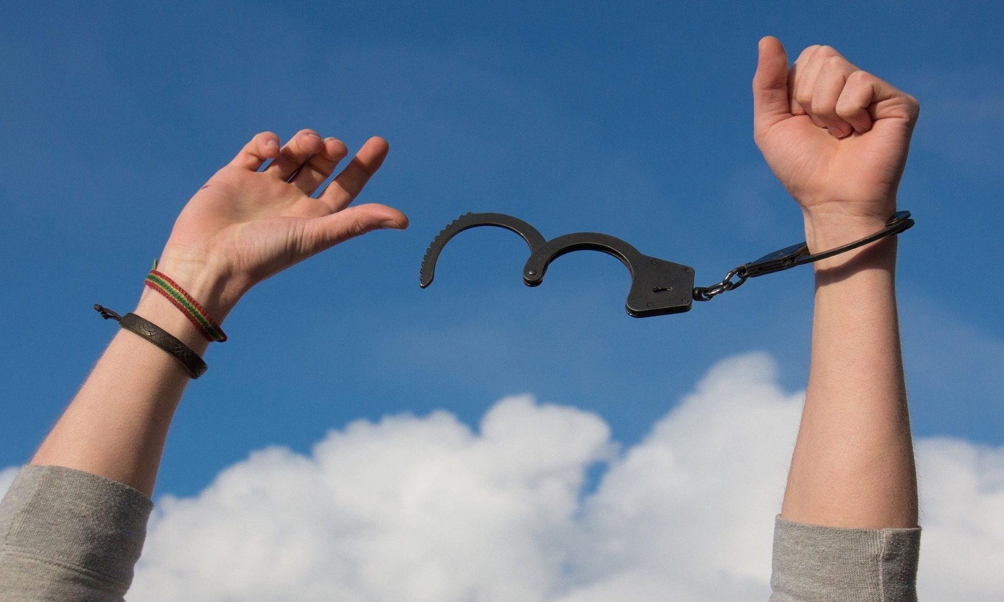 Hands released from handcuffs