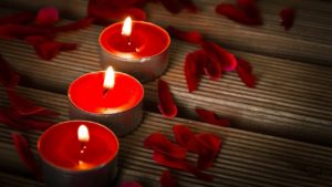Three red candles