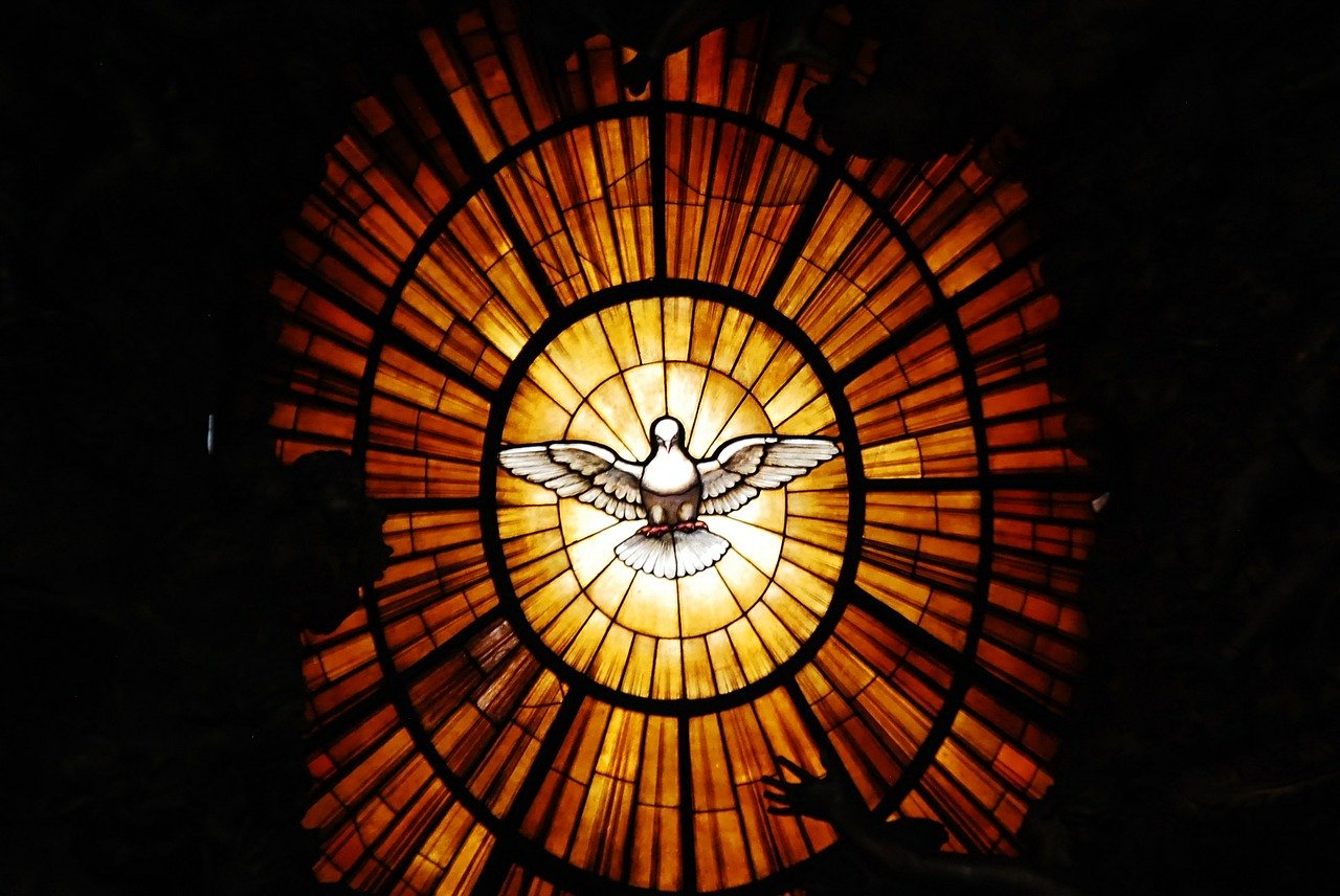 Vatican window with dove