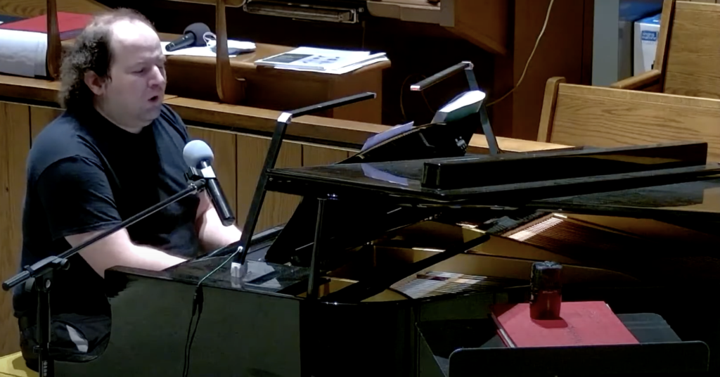John Lasher at the piano