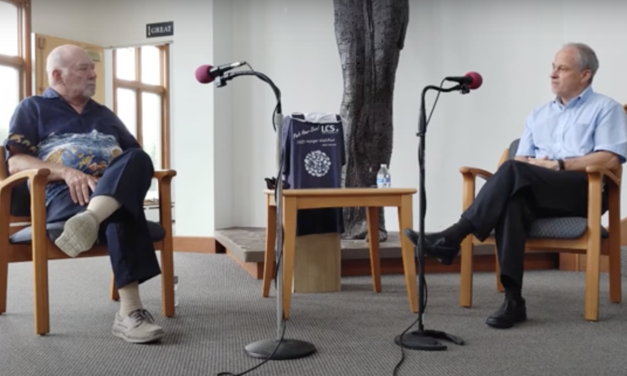 Interim Pastor David Mueller and Rob Gurnee of Lutheran Community Services