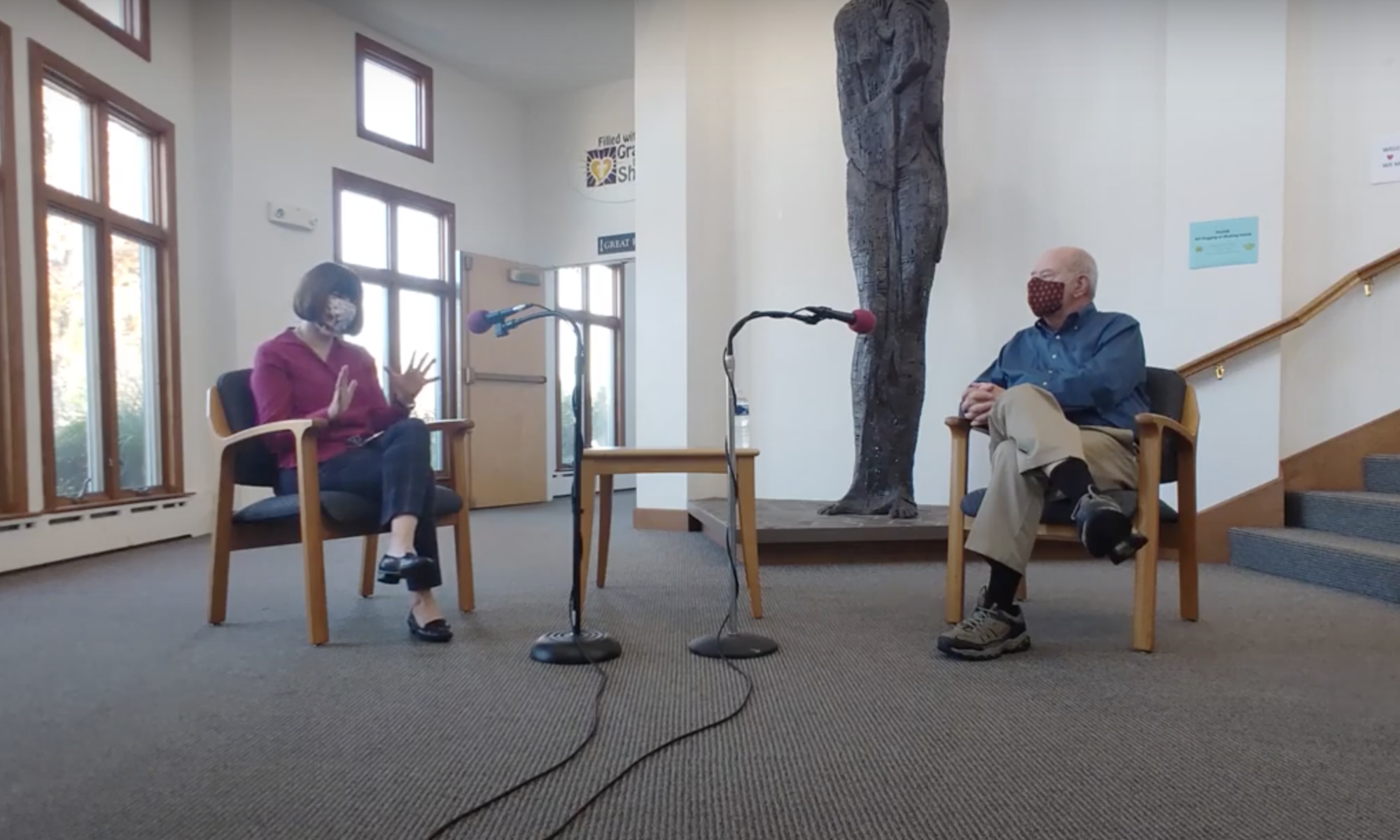 Interim pastors Kathryn Morgan and David Mueller