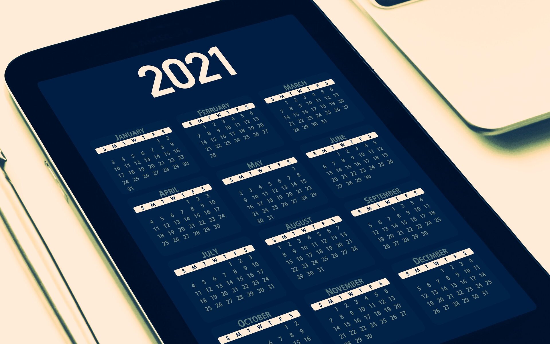 2021 calendar. Image by Gerd Altmann from Pixabay