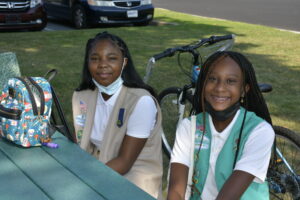 Girl Scouts Ava and London from Troop 1391