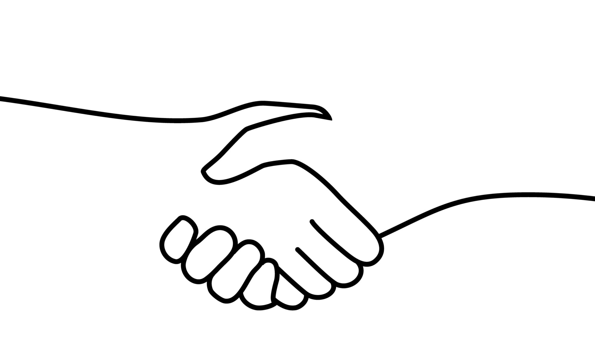 Stylized handshake