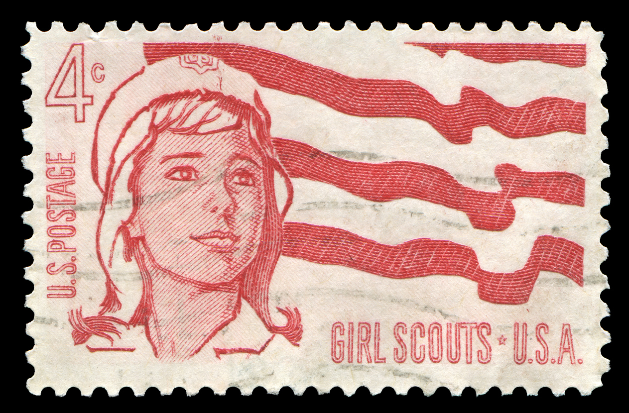 US postage stamp: Girl Scouts